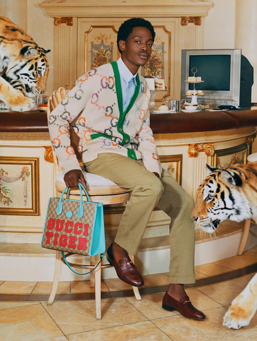 Gucci says the tigers featured in its Year of the Tiger advertising were photographed in a “separate safe environment”. Photo: Gucci