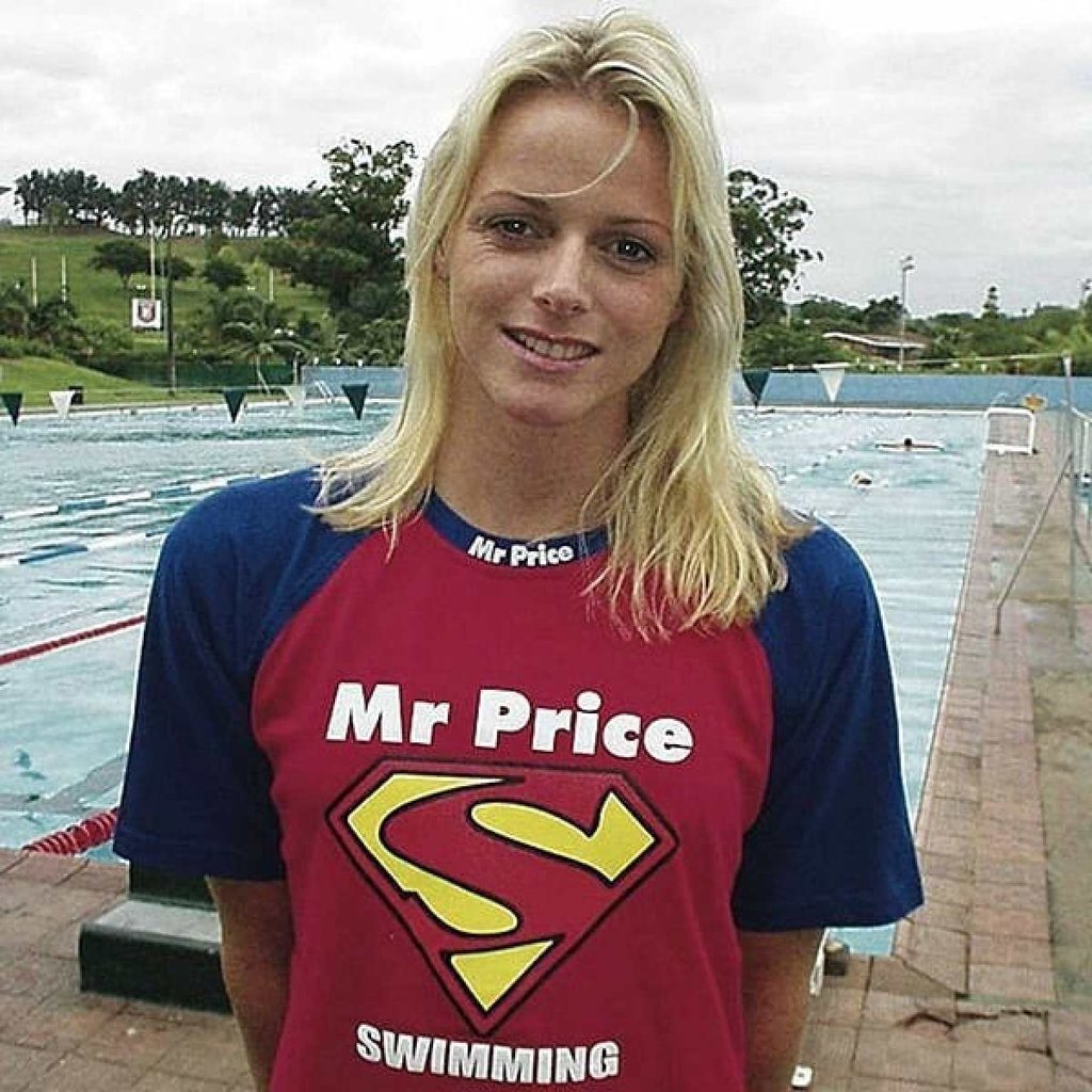 A vintage photo of Princess Charlene. Photo: @grimaldicasiraghi/Instagram