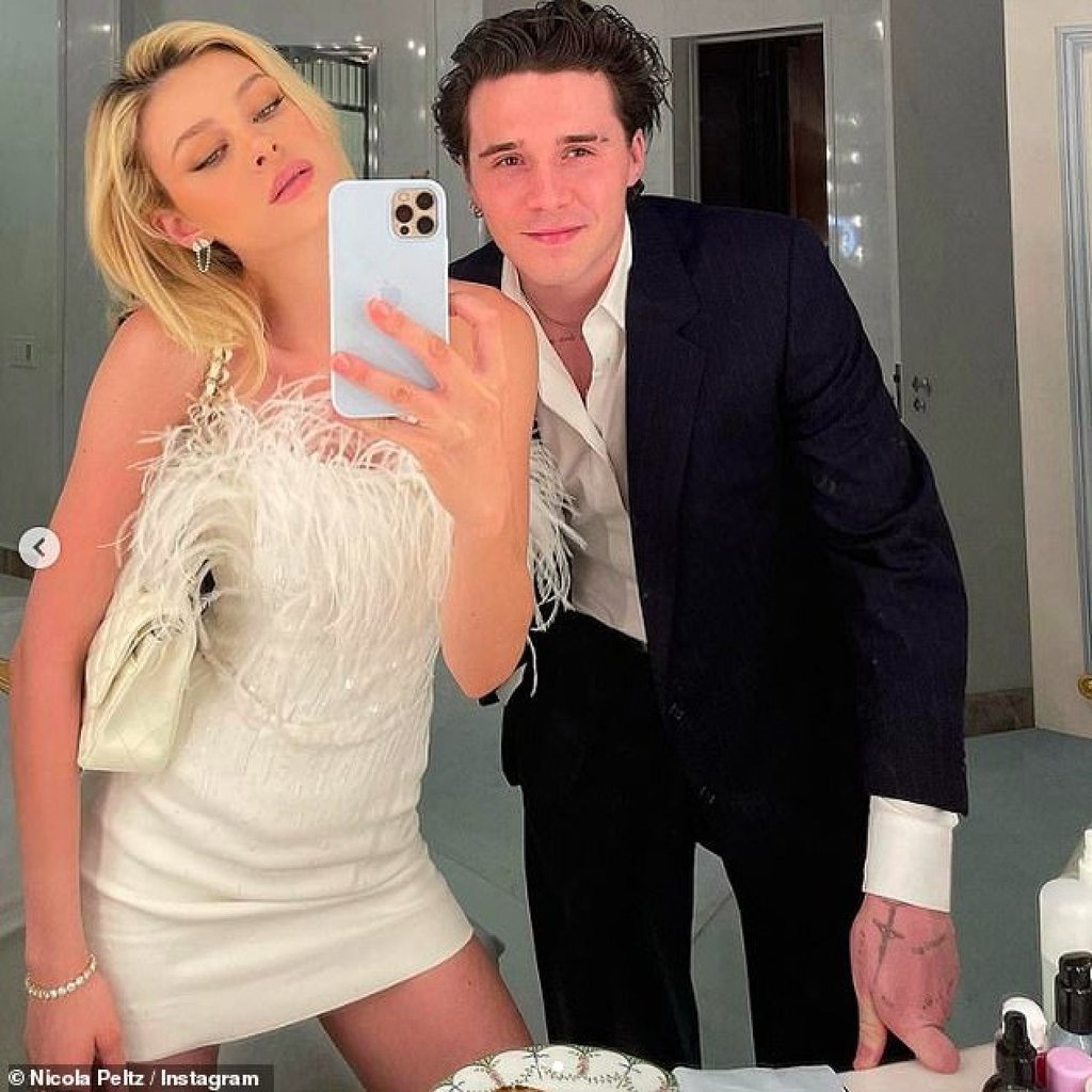 Nicola Peltz and Brooklyn Beckham aren’t shy about social media PDA. Photo: @brooklynbeckham/Instagram
