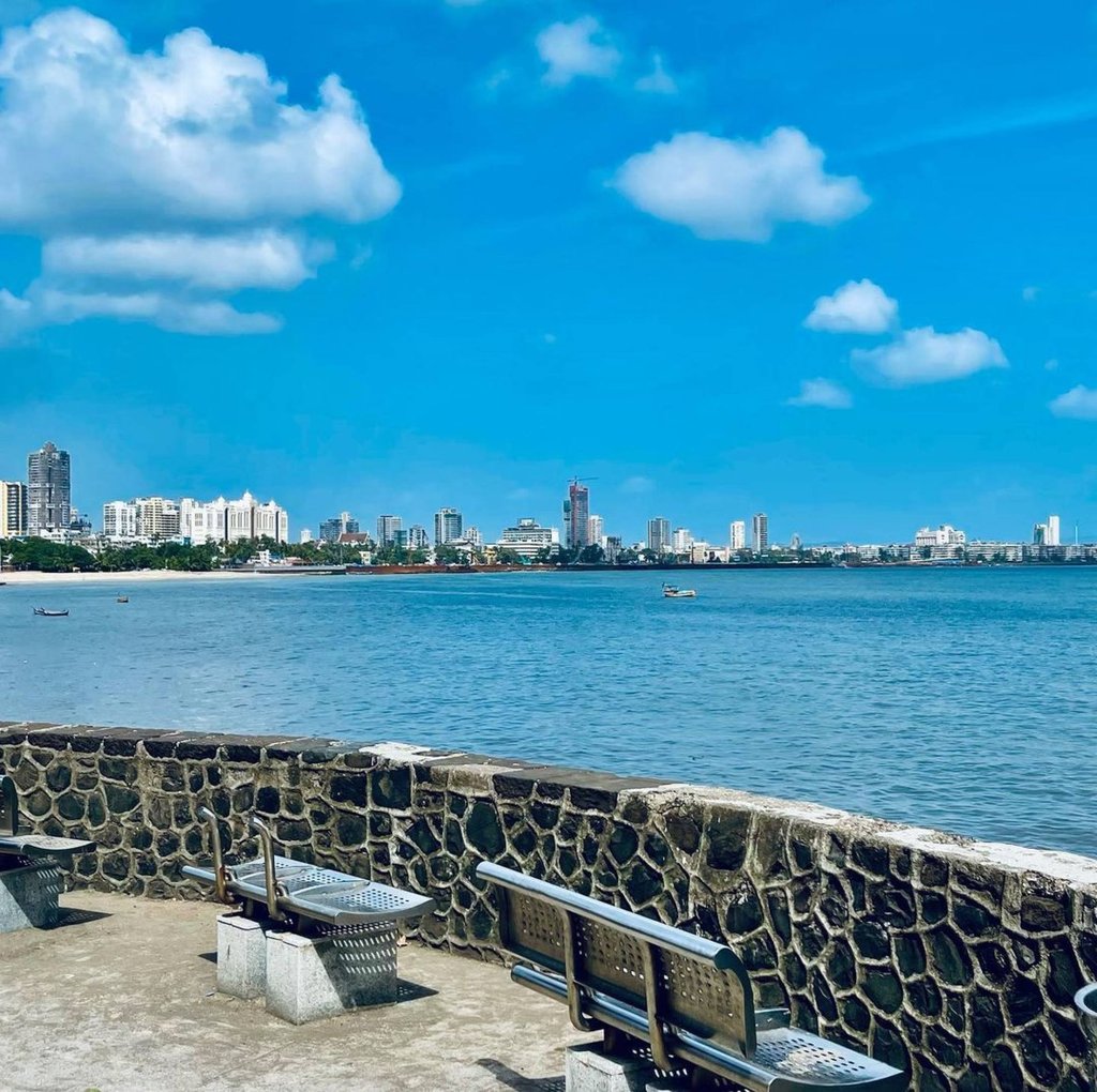 View from Mumbai’s upmarket waterfront district of Malabar Hills. Photo: @every_dress_counts/Instagram