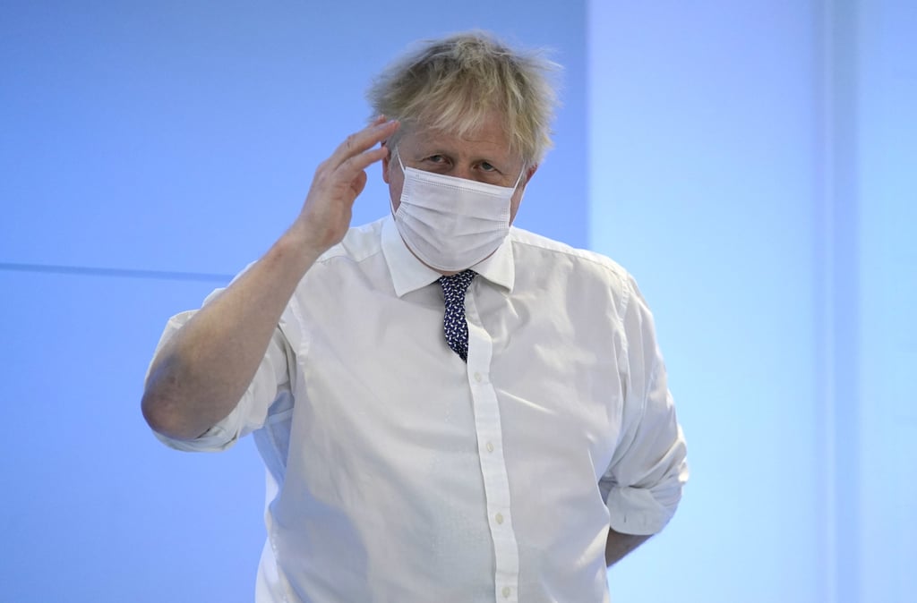 Prime Minister Boris Johnson in Taunton, Somerset, Britain on January 20. Photo: PA via AP Prime Minister Boris Johnson in Taunton, Somerset, Britain on January 20. Photo: PA via AP