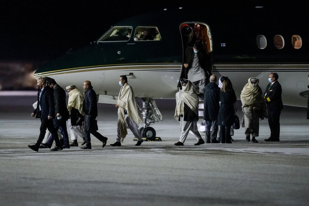 Representatives of the Taliban arrive in Gardermoen, Norway on January 22. Photo: NTB Scanpix via AP Representatives of the Taliban arrive in Gardermoen, Norway on January 22. Photo: NTB Scanpix via AP