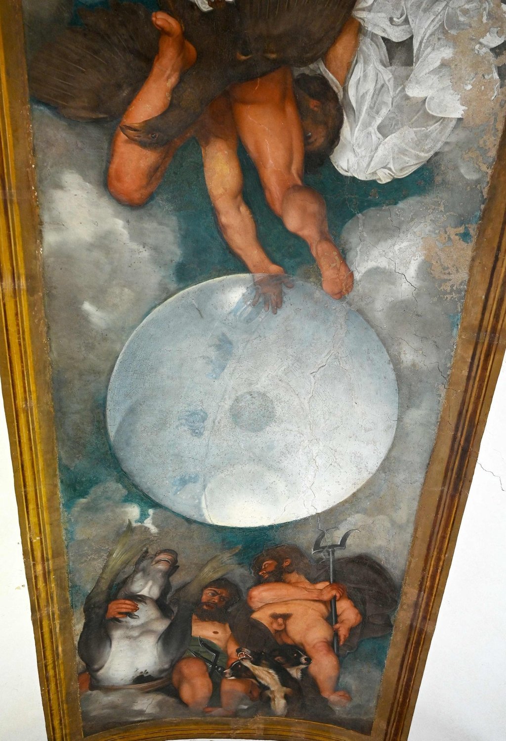 “Jupiter, Neptune and Pluto”, the only known ceiling painting by the Italian master Caravaggio, at the Villa Boncompagni Ludovisi in Rome. The fresco alone was valued at €350 million (US$397 million) at a recent auction. Photo: AFP