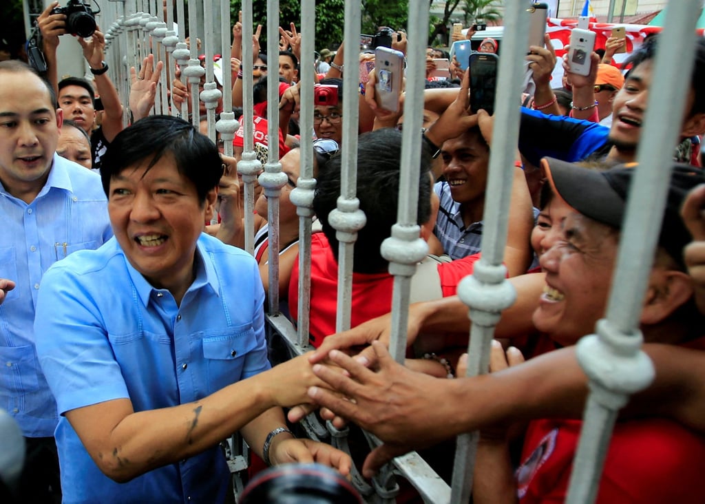 Ferdinand ‘Bongbong’ Marcos Jnr is leading opinion polls in the run-up to the Philippine presidential election. Photo: Reuters
