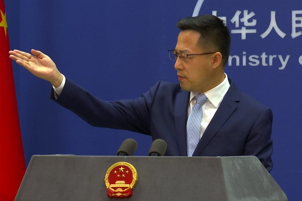 Chinese foreign ministry spokesman Zhao Lijian. Photo: AP Chinese foreign ministry spokesman Zhao Lijian. Photo: AP