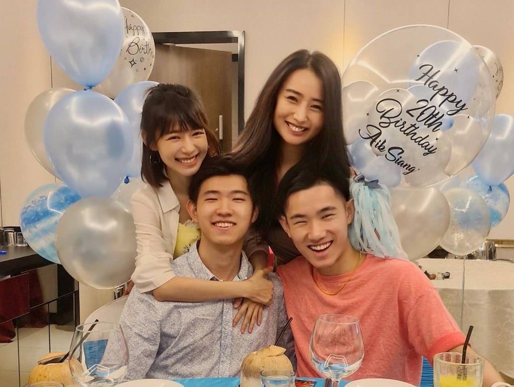 Lin Min-chen and her siblings. Photo: @minchen333/Instagram Lin Min-chen and her siblings. Photo: @minchen333/Instagram