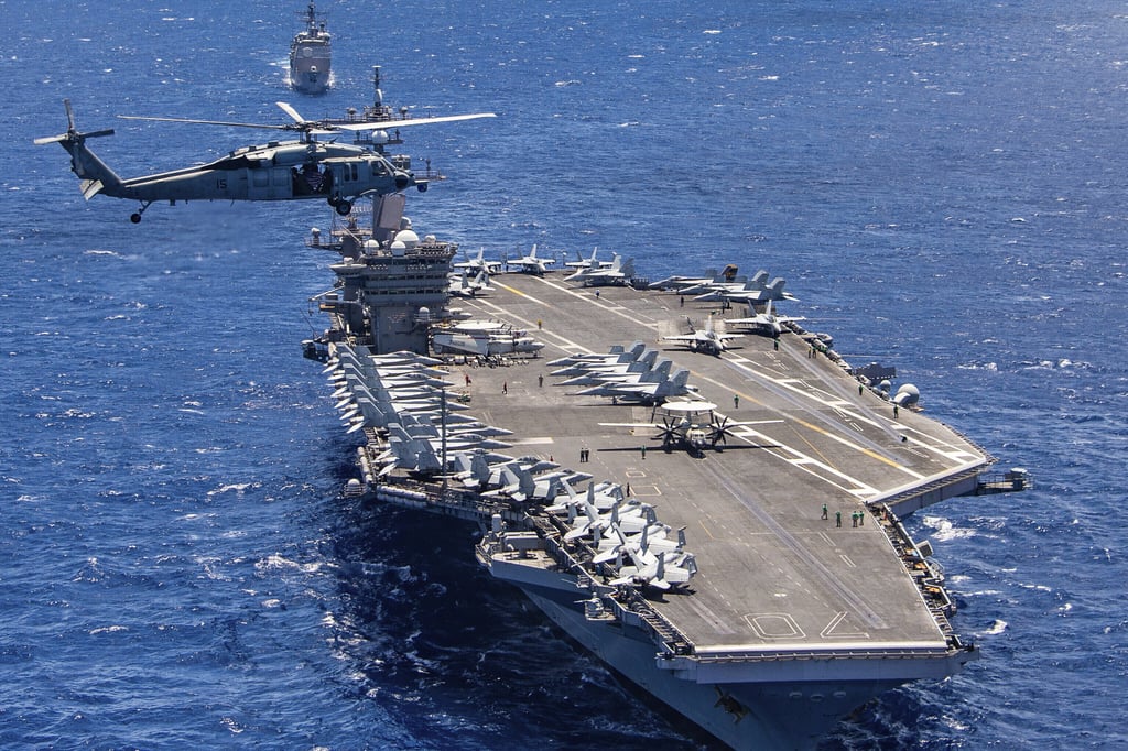 The USS Carl Vinson is part of a carrier strike group deployed to the South China Sea. Photo: US Navy The USS Carl Vinson is part of a carrier strike group deployed to the South China Sea. Photo: US Navy