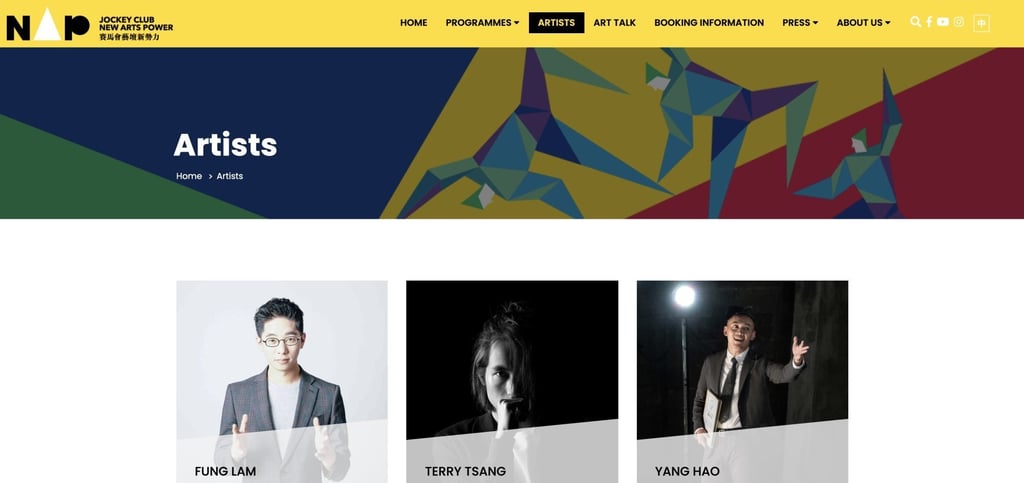 All seven creators picked for the 2021 Jockey Club New Arts Power festival were either male solo artists or groups headed by a male artistic director. Picture: Jockey Club New Arts Power