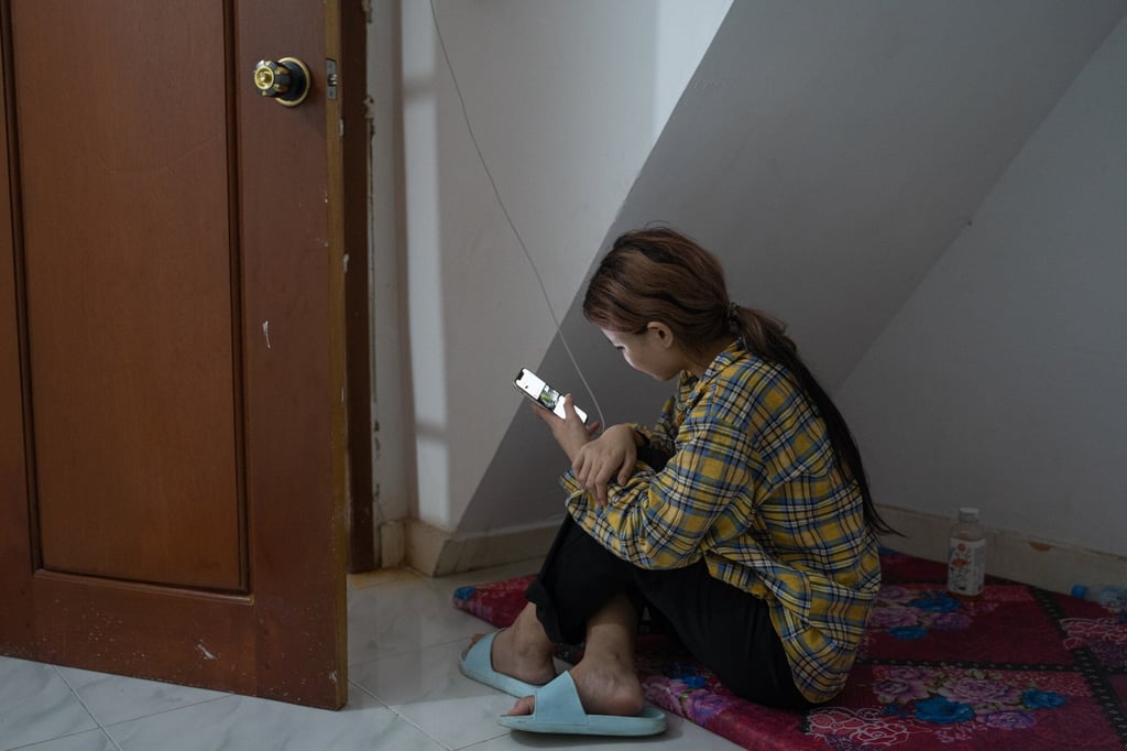 Guo Ying at a safe house in Phnom Penh, Cambodia. Photo: Cindy Liu Guo Ying at a safe house in Phnom Penh, Cambodia. Photo: Cindy Liu