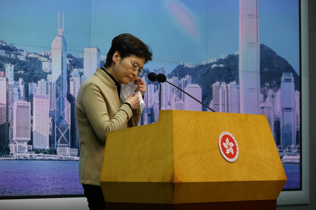 City leader Carrie Lam has said Hong Kong does not have the prerequisites for living with the virus for now. Photo: Dickson Lee