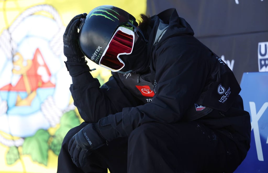 Su Yiming, of China, after finishing his event in the men’s slopestyle competition at the US Grand Prix in California. Photo: AFP Su Yiming, of China, after finishing his event in the men’s slopestyle competition at the US Grand Prix in California. Photo: AFP