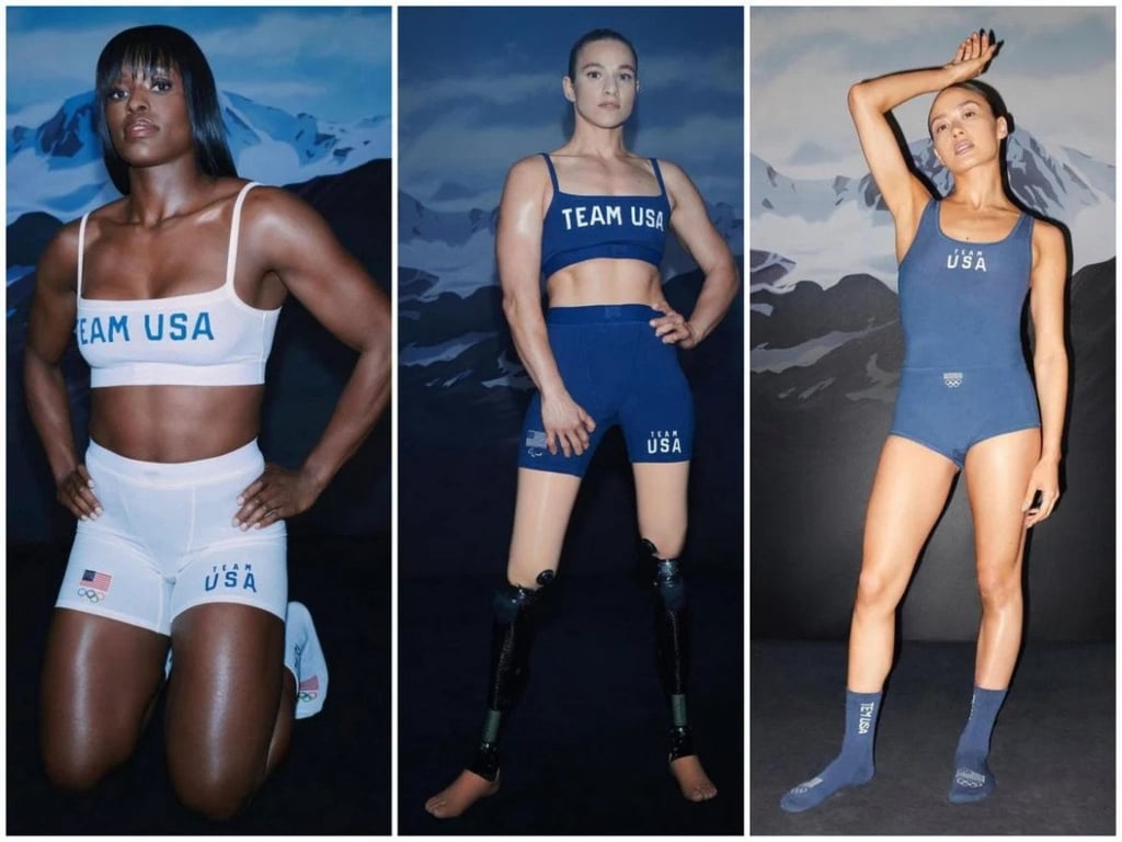 Team USA in their limited edition Skims. Photos: @kimkardashian/Instagram