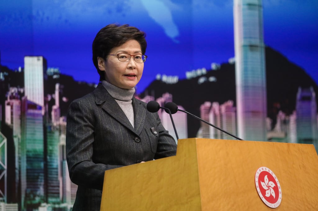 Chief Executive Carrie Lam attends a press conference on Monday. Photo: Yik Yeung-man Chief Executive Carrie Lam attends a press conference on Monday. Photo: Yik Yeung-man