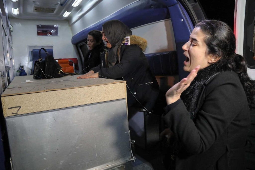 Women in Iraq mourn in an ambulance last year over the remains of five migrants who died when their boat capsized while attempting a crossing of the Aegean Sea. File photo: AFP Women in Iraq mourn in an ambulance last year over the remains of five migrants who died when their boat capsized while attempting a crossing of the Aegean Sea. File photo: AFP