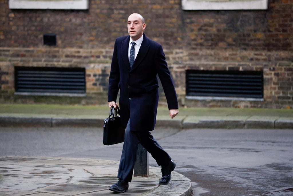 Boris Johnson’s Chief of Staff Dan Rosenfield is seen outside Downing Street in January. Photo: Reuters