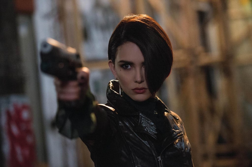 Hannah Quinlivan plays Xia, a deadly assassin in the film Skyscraper. Photo: Handout Hannah Quinlivan plays Xia, a deadly assassin in the film Skyscraper. Photo: Handout