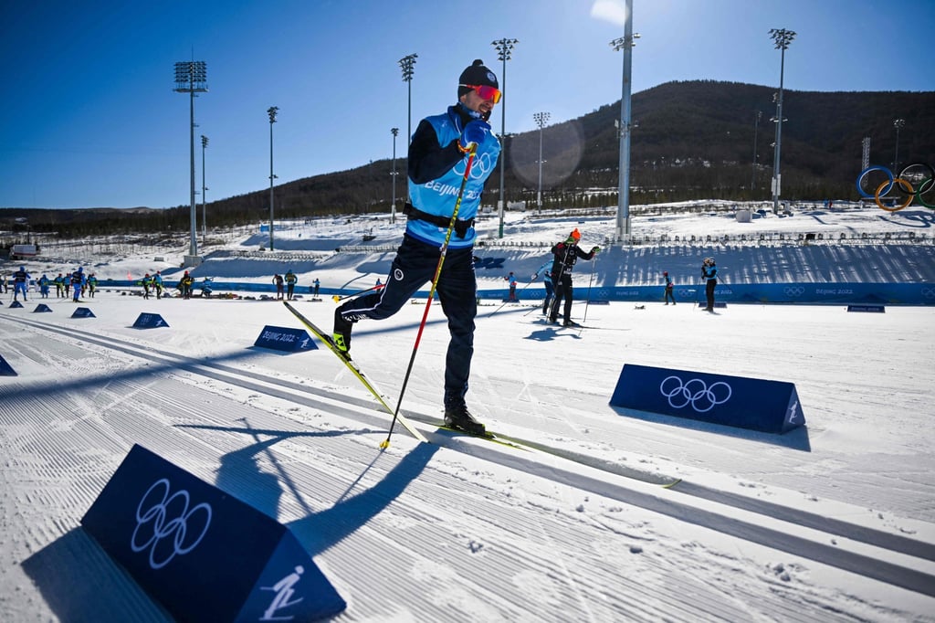 Athletes prepare at the Zhangjiakou national cross-country skiing centre ahead of the Winter Games. Photo: AFP