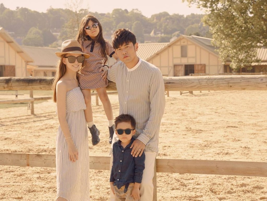 Hannah Quinlivan, Jay Chou and their two children. Photo: @jaychou/Instagram Hannah Quinlivan, Jay Chou and their two children. Photo: @jaychou/Instagram
