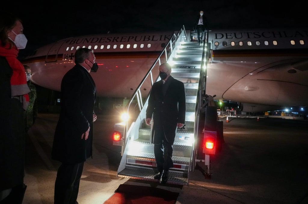 German Chancellor Olaf Scholz arrives in Washington on Monday. Photo: dpa