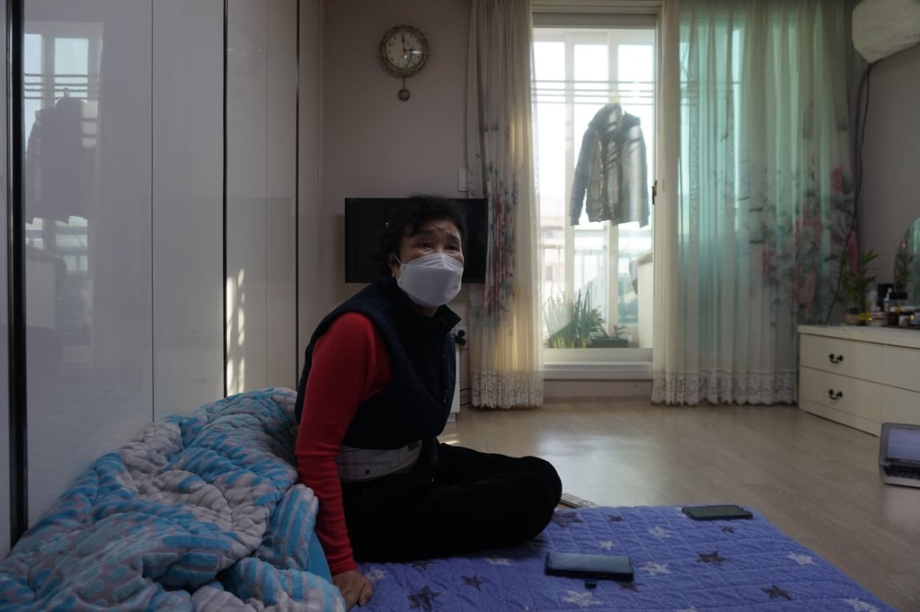 Yang Sun-im rarely leaves her home due to her back pain and lack of friends or family. Photo: David Lee