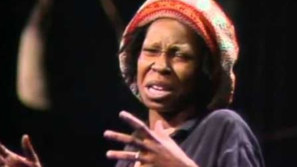 A still from Direct from Broadway (1985), starring Whoopi Goldberg.