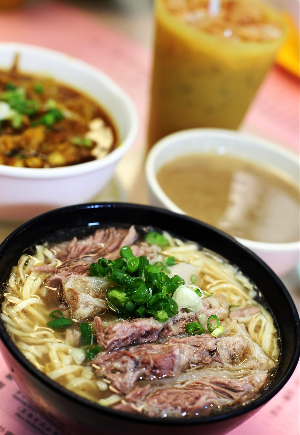 Beef brisket noodles at Kau Kee restaurant in Central, Hong Kong.