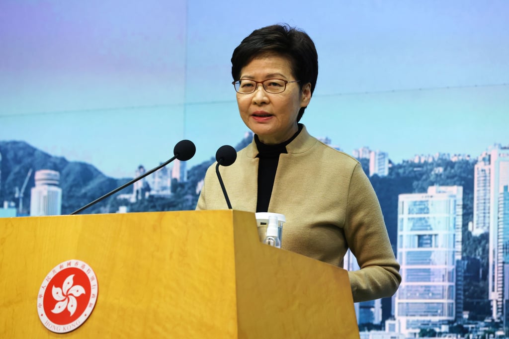 Chief Executive Carrie Lam. Photo: Dickson Lee Chief Executive Carrie Lam. Photo: Dickson Lee