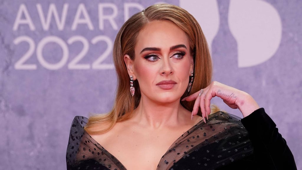Adele on the red carpet at the Brit Awards 2022. Photo: Niklas Halle’n/AFP Adele on the red carpet at the Brit Awards 2022. Photo: Niklas Halle’n/AFP