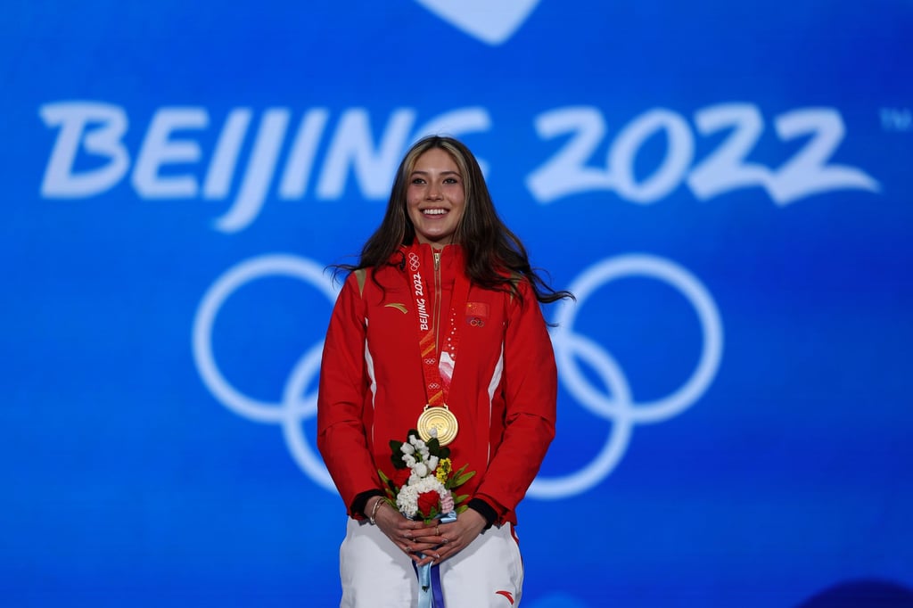 Eileen Gu won a gold medal in the free ski big air competition. Photo: Getty Images Eileen Gu won a gold medal in the free ski big air competition. Photo: Getty Images