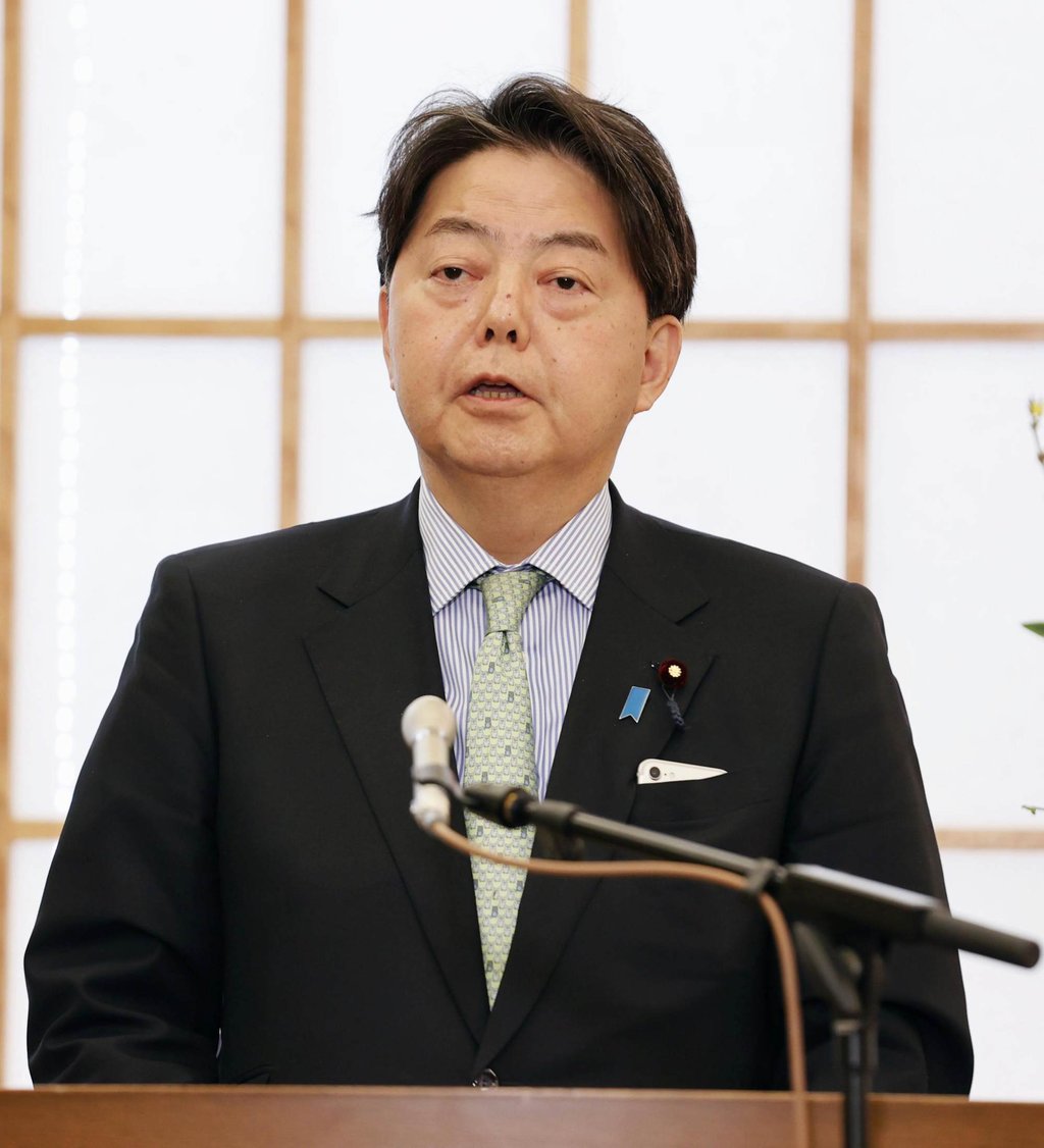 Japanese Foreign Minister Yoshimasa Hayashi will hold ‘2 plus 2’ talks with Philippines. Photo: Kyodo Japanese Foreign Minister Yoshimasa Hayashi will hold ‘2 plus 2’ talks with Philippines. Photo: Kyodo