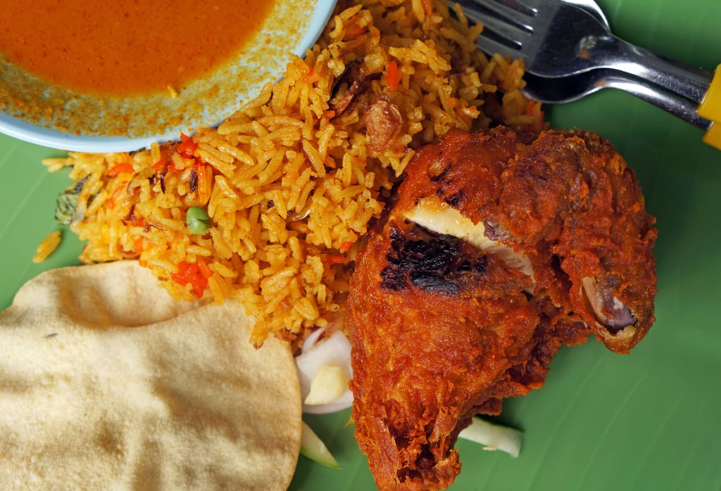 Core elements of a favourite Singaporean dish nasi biryani.