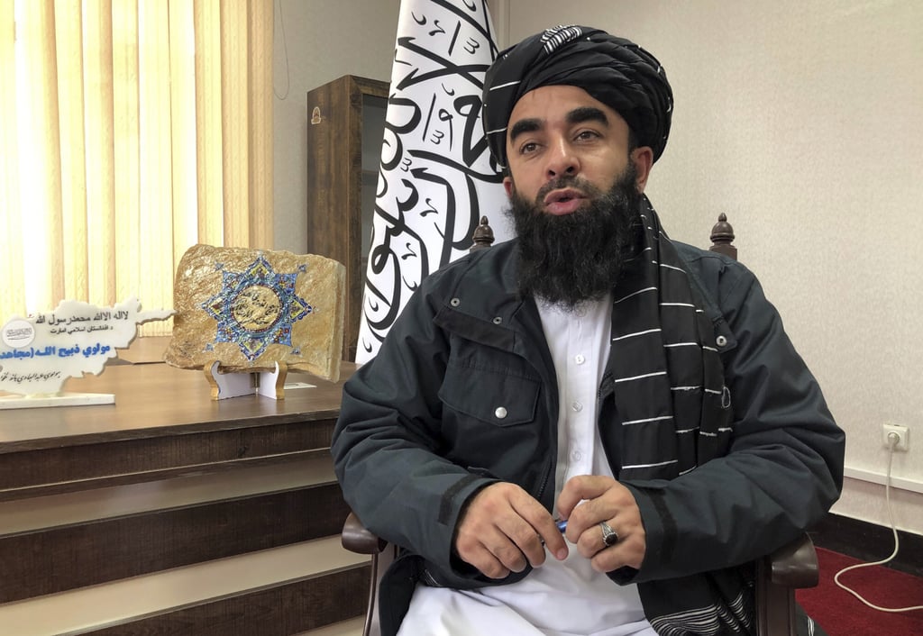 Taliban government spokesman Zabihullah Mujahid in Kabul, Afghanistan on January 15. Photo: AP