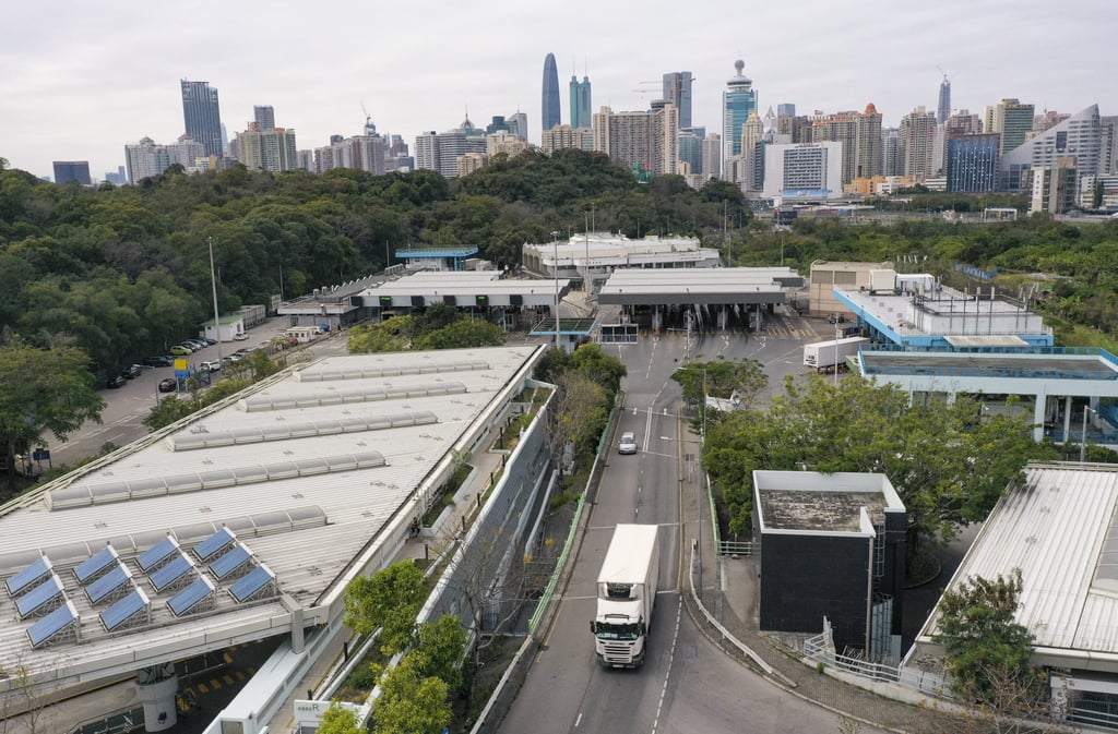 An aerial view of Man Kam To Control Point in Sheung Shui. Photo: Sam Tsang
