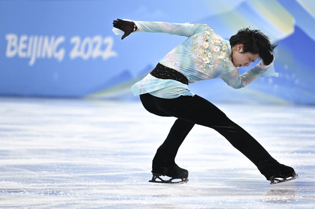 Yuzuru Hanyu of Japan in the men’s singles free skate at the Beijing Winter Olympic Games at the Capital Indoor Stadium. Photo: Xinhua Yuzuru Hanyu of Japan in the men’s singles free skate at the Beijing Winter Olympic Games at the Capital Indoor Stadium. Photo: Xinhua