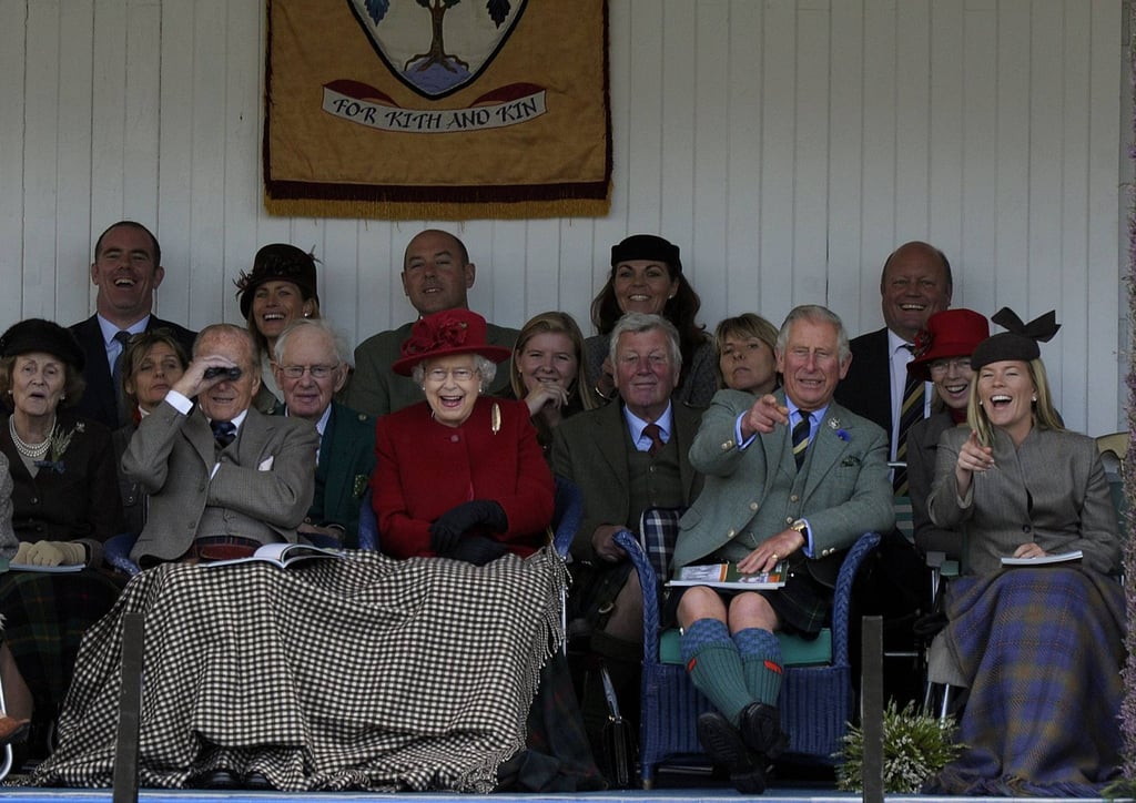 Britain’s Queen Elizabeth, Prince Philip, Duke of Edinburgh and Prince Charles, Prince of Wales at the annual Braemar Gathering in central Scotland, in September 2015. Photo: AFP