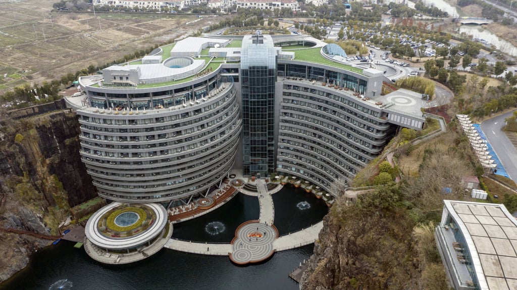 The InterContinental Shanghai Wonderland was developed by Shimao at a cost of 2 billion yuan. Photo: Bloomberg The InterContinental Shanghai Wonderland was developed by Shimao at a cost of 2 billion yuan. Photo: Bloomberg