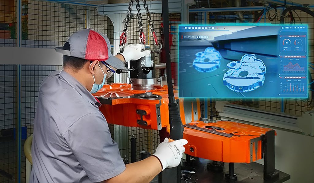 The SenseSpring platform, developed by artificial intelligence giant SenseTime, has been rolled out in several production sites of Beijing Foton Cummins Engine Co, the world’s leading independent engine manufacturer. Photo: Handout The SenseSpring platform, developed by artificial intelligence giant SenseTime, has been rolled out in several production sites of Beijing Foton Cummins Engine Co, the world’s leading independent engine manufacturer. Photo: Handout