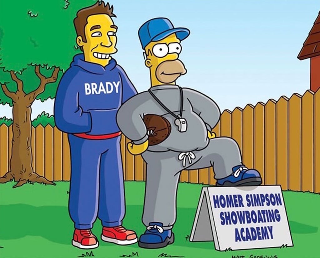 Tom Brady featuring in an episode of The Simpsons. Photo: @bradybrand/Twitter Tom Brady featuring in an episode of The Simpsons. Photo: @bradybrand/Twitter