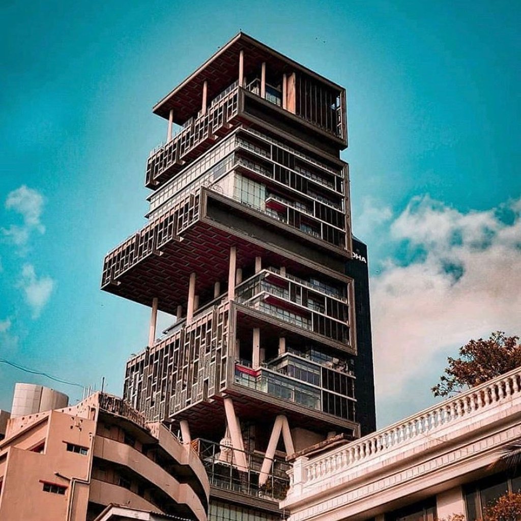Mukesh Ambani’s home Antilia. Photo: Instagram