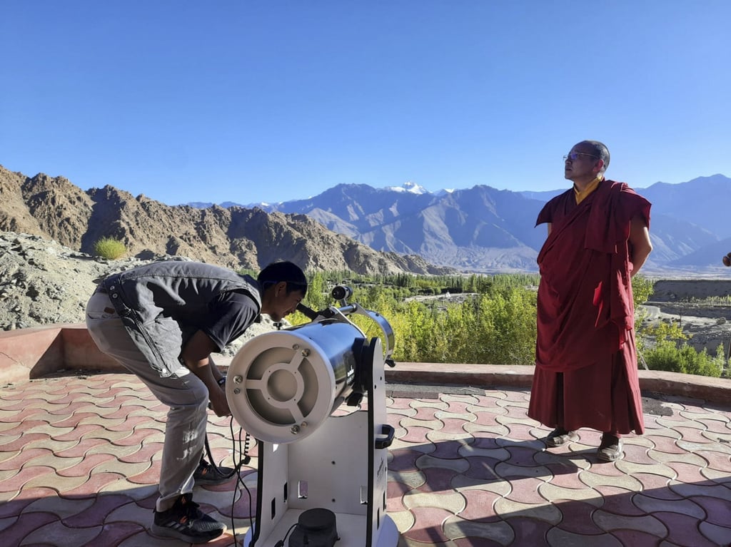 The monks at the Phyang Monastery, in Ladakh, Jammu and Kashmir state, India, are opening an ‘astrohub’. Photo: Sonal Asgotraa