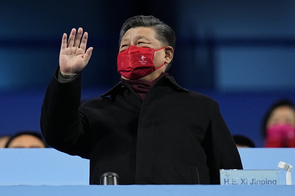 President Xi Jinping waves to the crowd during the closing ceremony of the 2022 Winter Olympics on Sunday. Photo: AP President Xi Jinping waves to the crowd during the closing ceremony of the 2022 Winter Olympics on Sunday. Photo: AP