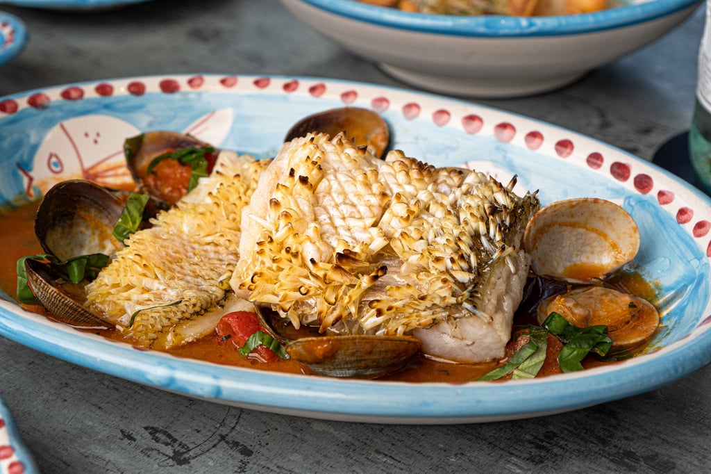 Osteria Marzia’s autunno crispy amadai. Photo: Osteria Marzia