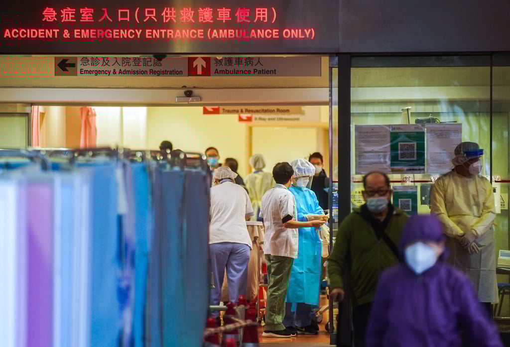 Hong Kong’s hospitals are struggling to cope with an influx of Covid-19 patients. Photo: Sam Tsang Hong Kong’s hospitals are struggling to cope with an influx of Covid-19 patients. Photo: Sam Tsang