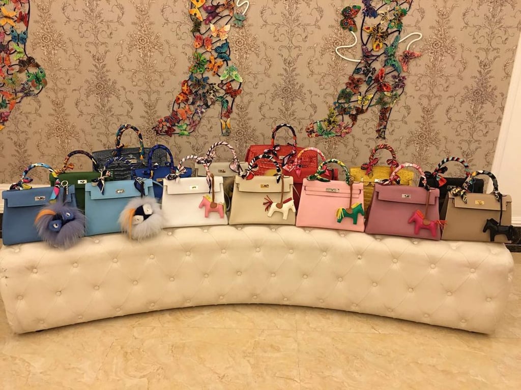 A collection of Birkins. Photo:@lynhaky_artist/Instagram