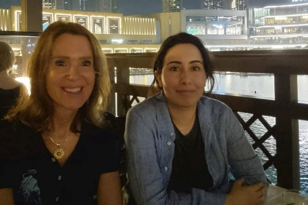 Sheikha Latifa with Sioned Taylor out and about in Dubai. Photo: Reuters