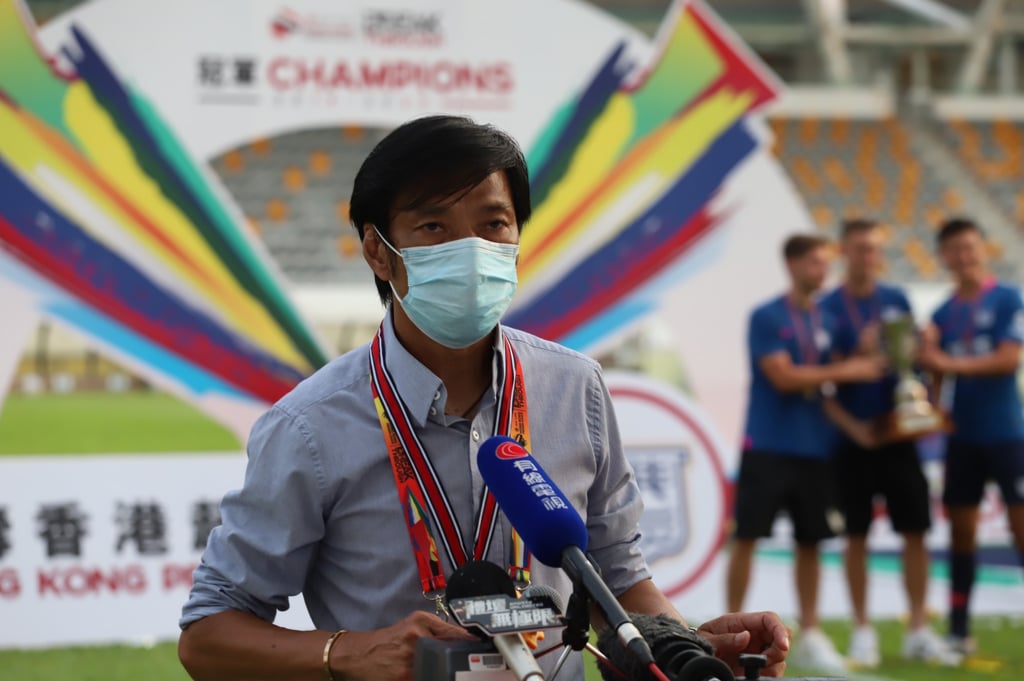 Kitchee football director Chu Chi-kwong at Mong Kok Stadium. Photo: Chan Kin-wa