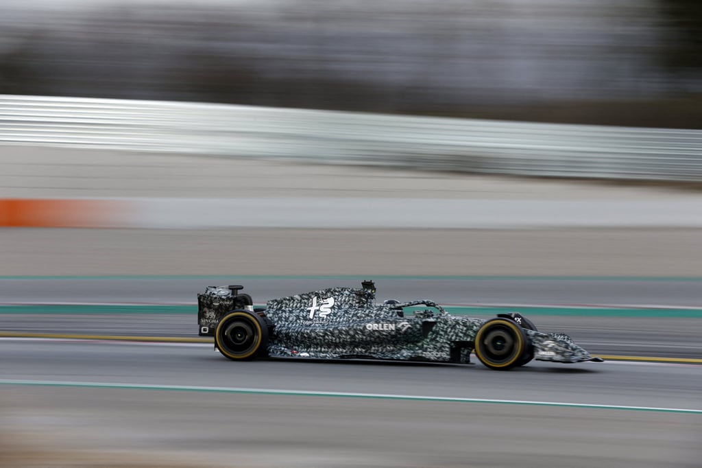 Alfa Romeo’s Zhou Guanyu during testing at Circuit de Barcelona-Catalunya. Photo: Reuters