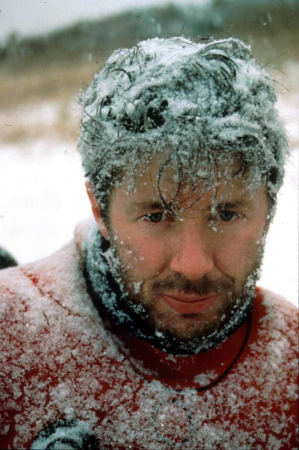 McCook in 1991, after an ice dive in the ocean at Prince Edward Island, Canada, during his Ph.D studies. Photo: Laurence McCook