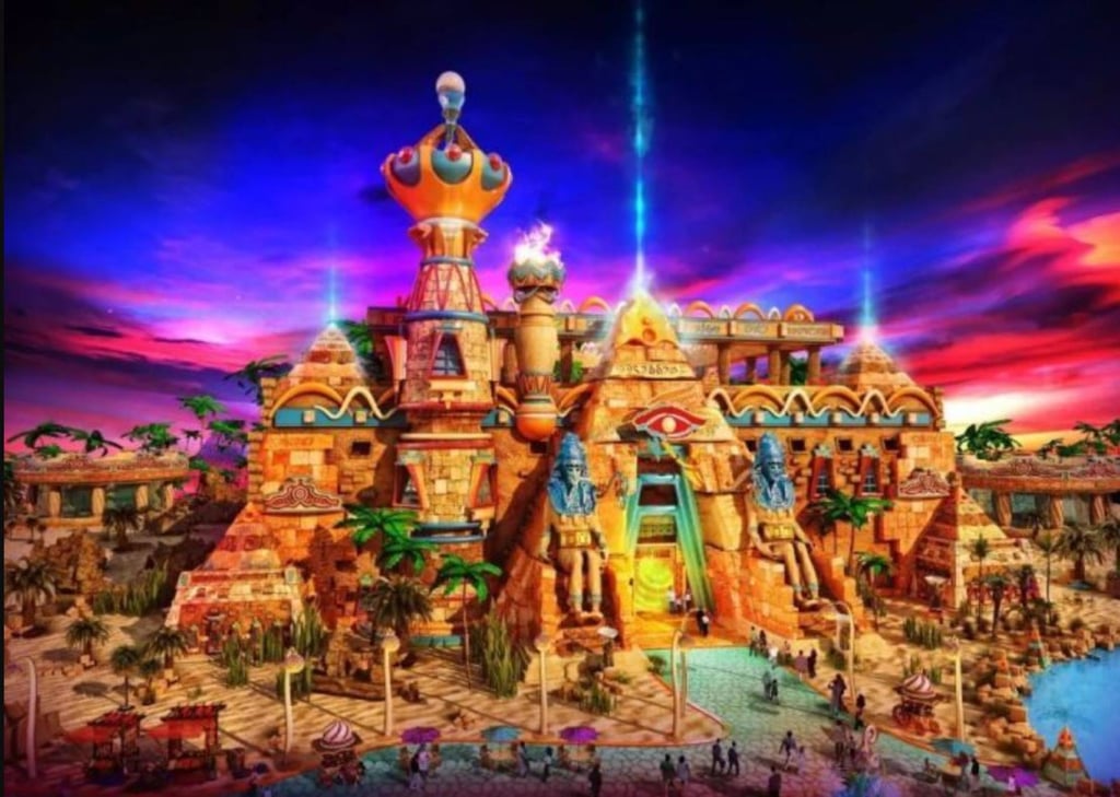 An undated concept image of the China Evergrande Group’s Evergrande Fairyland theme park in the Nansha district of the Guangdong provincial capital of Guangzhou. Photo: wantubizhi.com