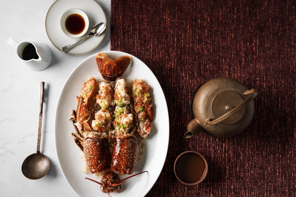 Steamed whole blue lobster at Rùn. Photo: Rùn at The St Regis Hong Kong